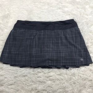 Lululemon Speed Skirt Coal Pig Pink Shale Stripe